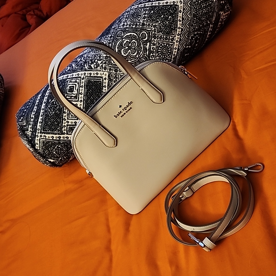 Authentic Kate Spade Gray Crossbady Bag W Removable Strap